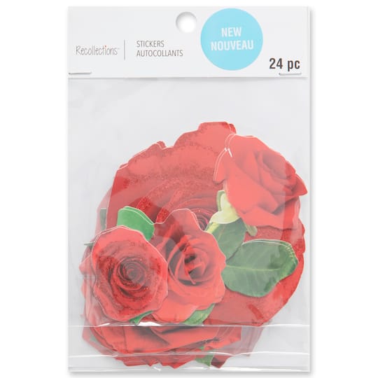 Red Rose Die Cut Stickers by Recollections™